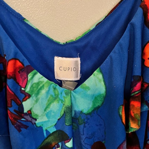 Cupio XS Jumpsuit Romper Wide Leg Cold Shoulder - Picture 3 of 6